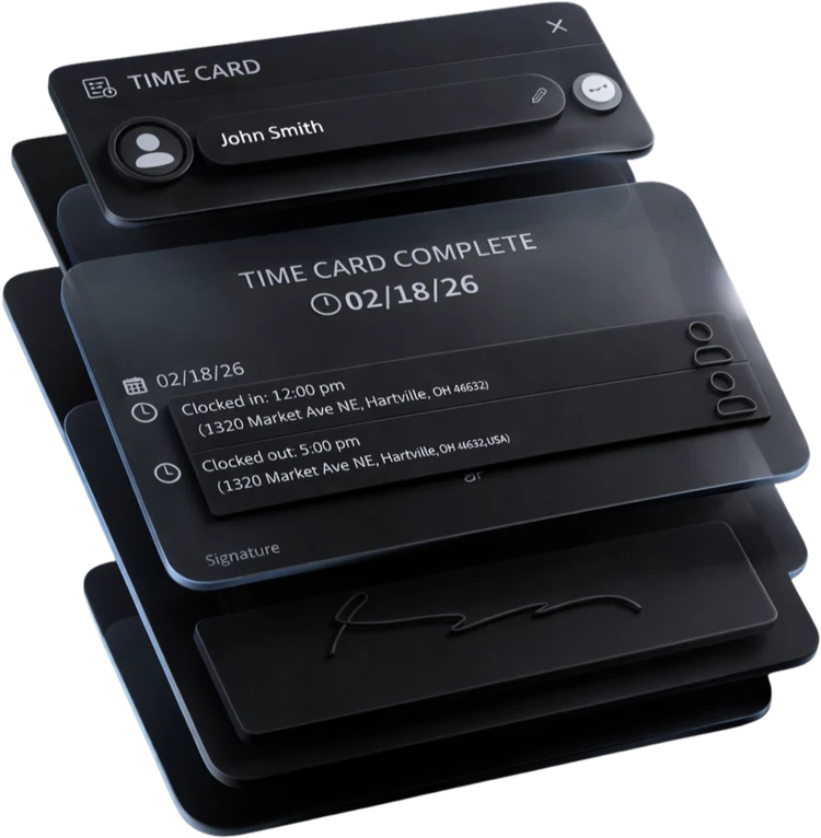 T&M time card record