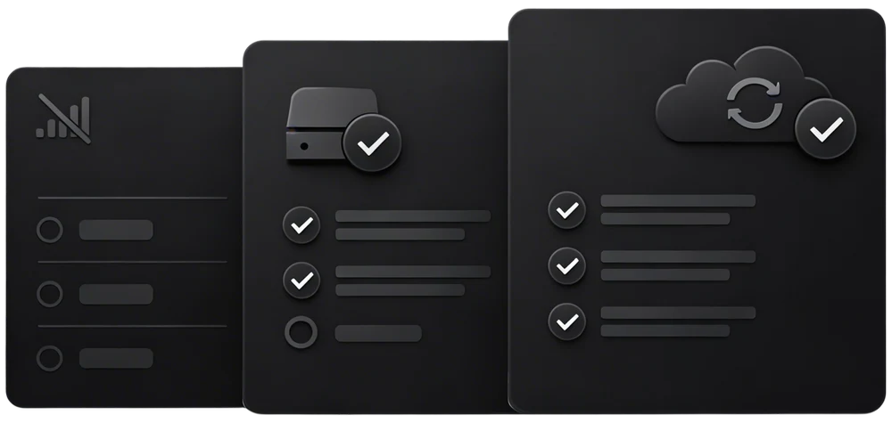 HELIXCO offline-ready workflow